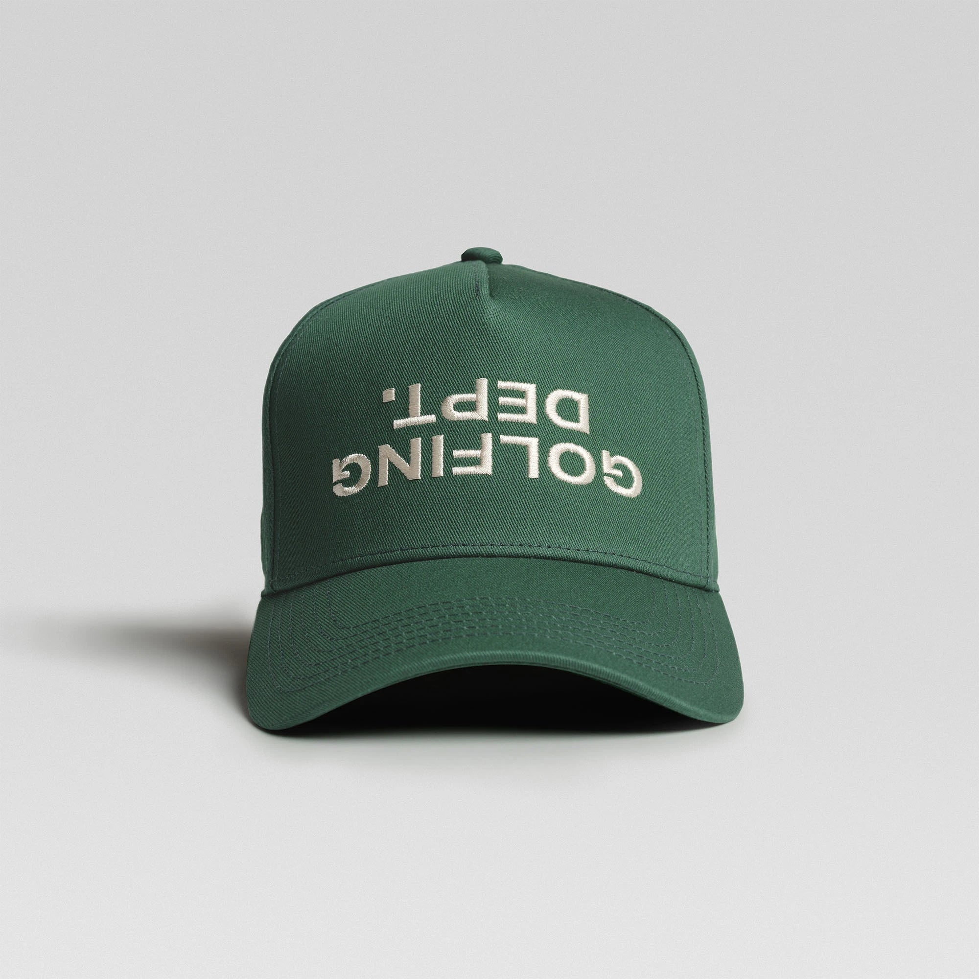 Upside Down Golf Dept Snapback Hat | 5-Panel Cotton Snapback